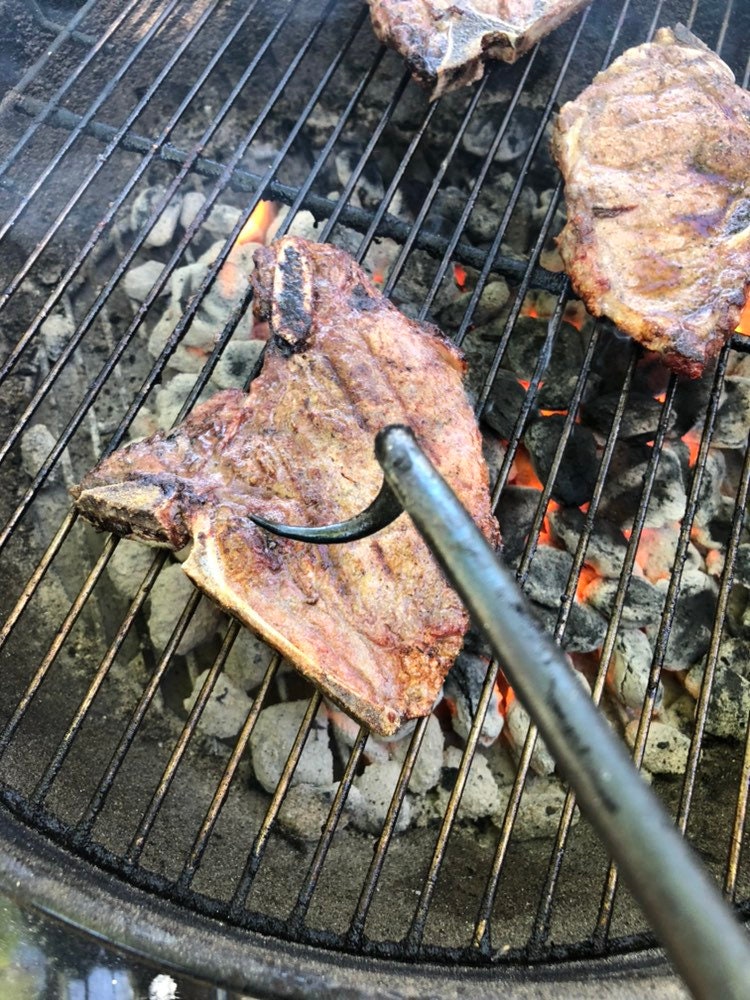 Meat Flipper BBQ Steak Hook Turner Pigtail - Smoker -Flipper - Barbecue BBQ - Pigtail Turner - Handmade In USA
