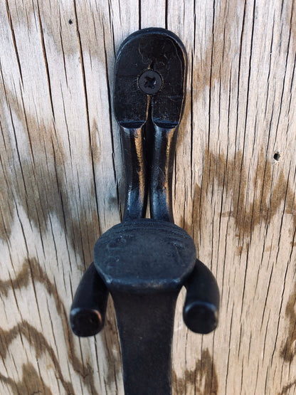 Fire Poker Hand Forged Iron Fire Pit Tool - Blacksmith -Railroad Spike Handle  - Bonfire - Handmade In USA