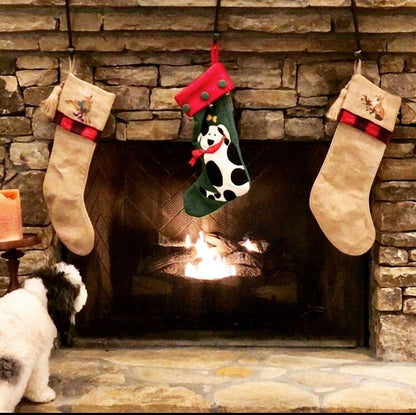 12" Christmas Stocking Hanger - Black Iron Mantle Hanger, Rustic Farmhouse Style