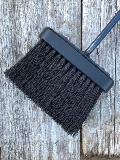 Fireplace Broom Brush Ash Tool - Hand Forged Iron - Brush - Handmade In USA